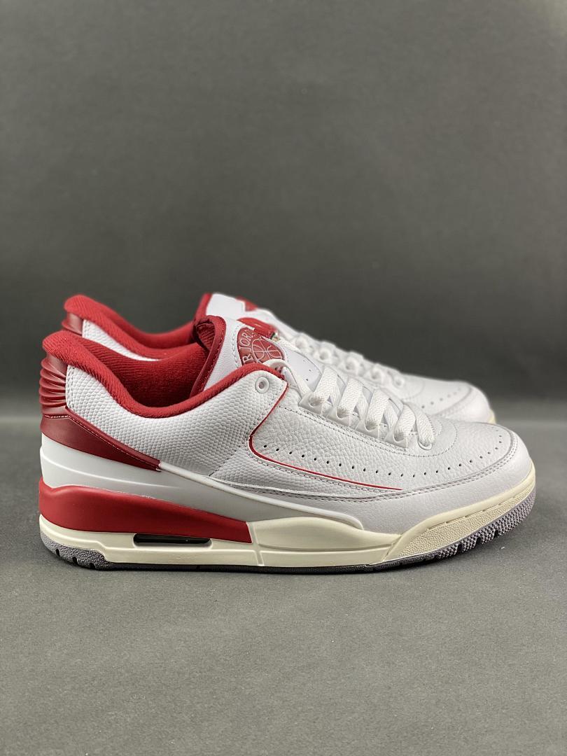 Nike Air Jordan 2 Low Retro White Cherrywood Red DV9956-106 Men's Sneakers