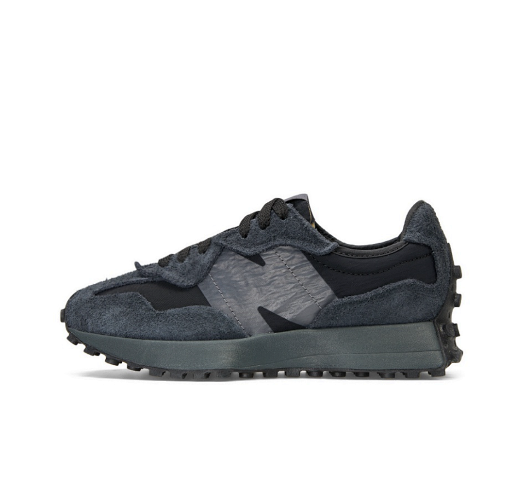 New Balance 327 Castlerock Black Shaggy Suede Lifestyle Sneakers MS327LAB