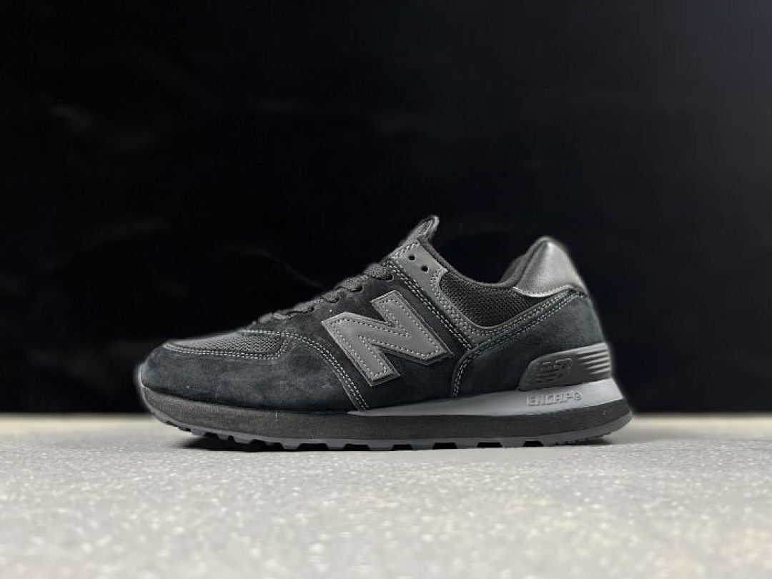 New Balance 574 Classic Lifestyle Sneakers Dark Grey Suede Mesh Men's Women's Shoes ML574EGG