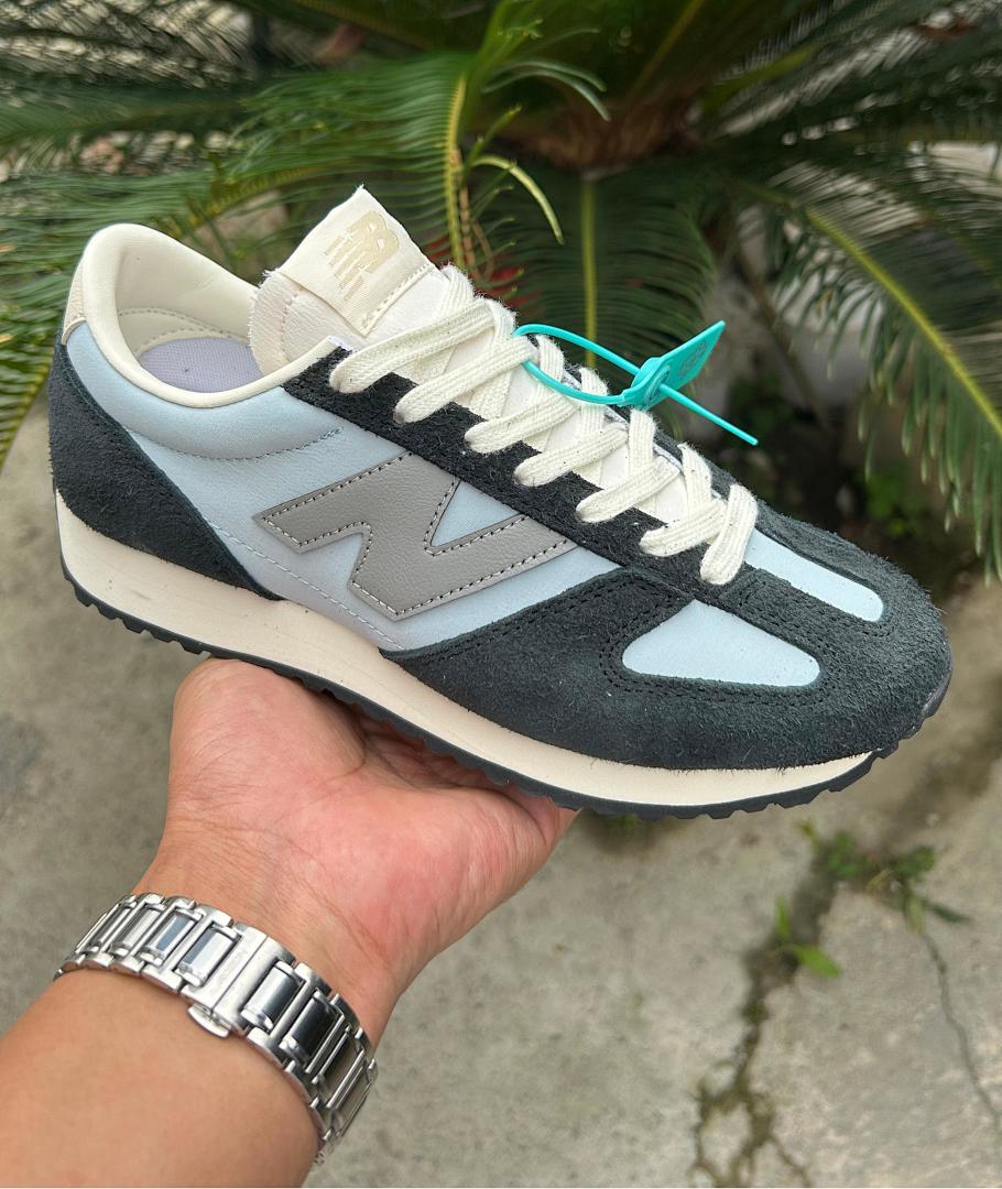 New Balance 237 Light Blue Black Suede Grey Cream Lifestyle Sneakers Shoes