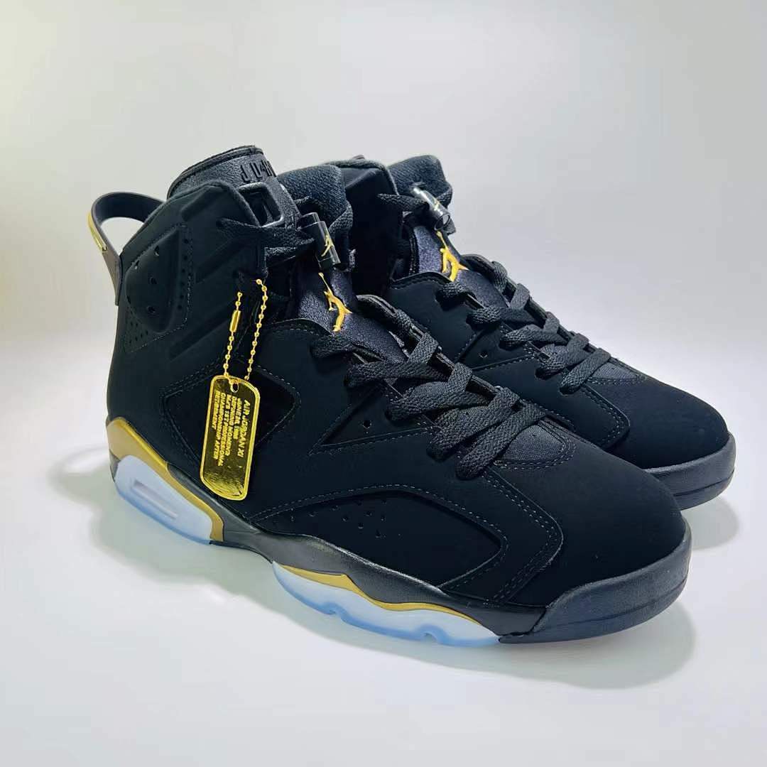 Nike Air Jordan 6 Retro DMP Defining Moments Pack 2020 Black Gold Sneakers CT4954-007 Men's Shoes
