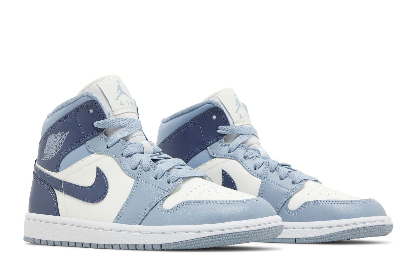 ( Women ) Air Jordan 1 Mid ‘Sail Diffused Blue’ BQ6472-140
