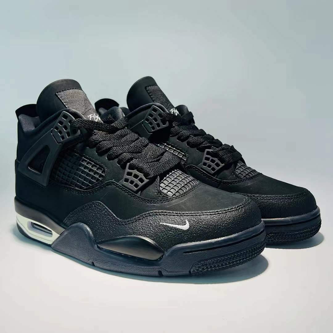 Nike Air Jordan 4 Retro 'Black Cat' (2020) CU1110-010 All Black Men's Sneakers Shoes
