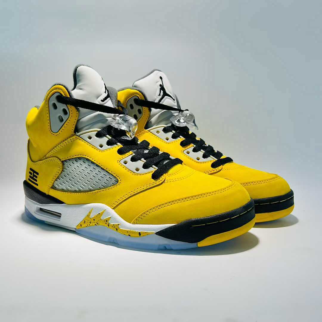 Air Jordan 5 Retro SP Michigan Amarillo Yellow Men's Basketball Shoes Sneakers CQ9541-704