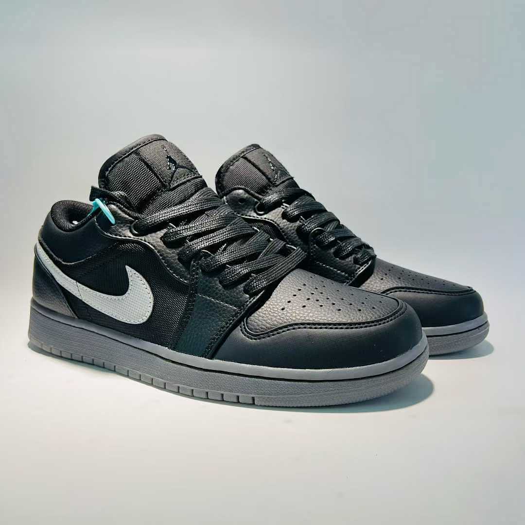 Nike Air Jordan 1 Low Black White Particle Grey Men's Casual Sneakers Shoes 553558-062