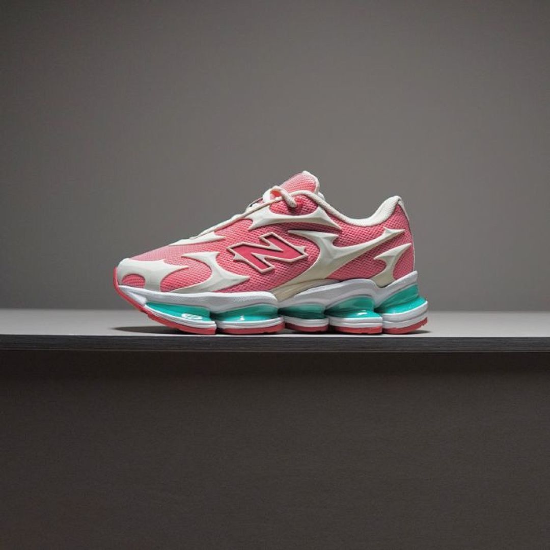 New Balance ARZWMD Pink Aqua White Chunky Retro Sneakers Shoes