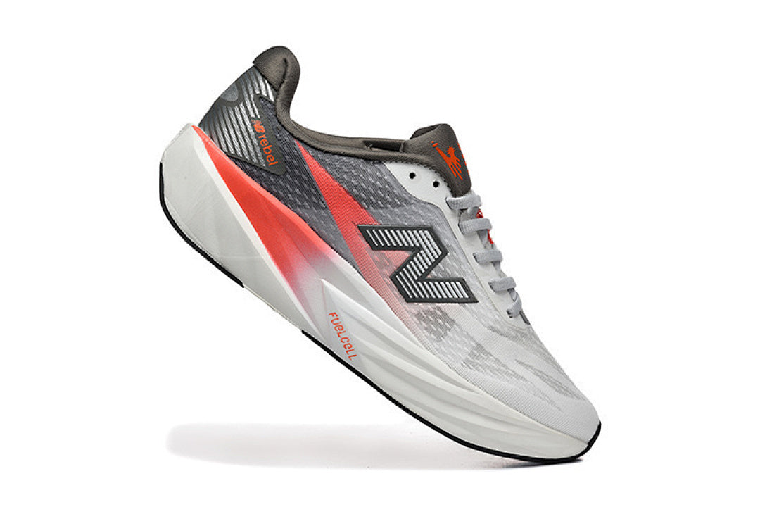 New Balance FuelCell Rebel v2 Running Shoes - Grey White Red Orange
