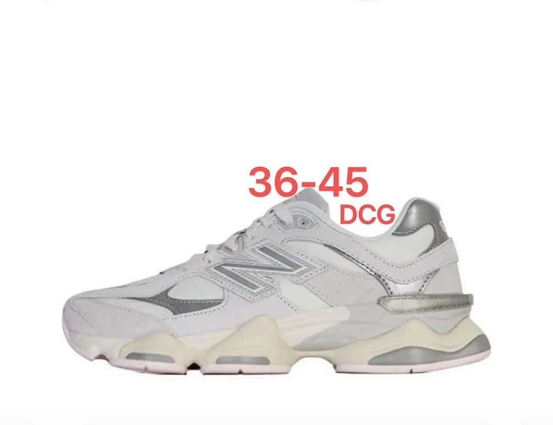 New Balance 9060 U9060DCG Sea Salt White Silver Metallic Lifestyle Sneakers Shoes