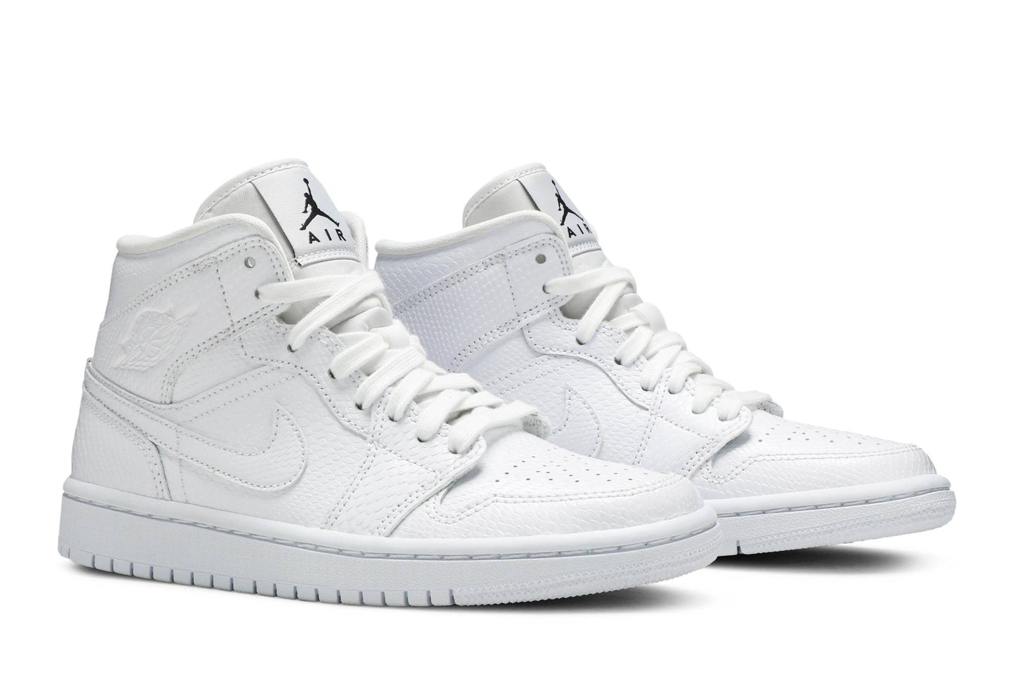 ( Women ) Air Jordan 1 Mid ‘White Snakeskin’ BQ6472-110