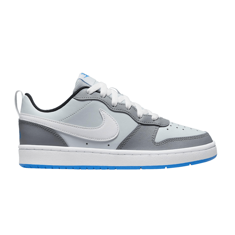 ( Grade School ) Nike Court Borough Low 2 SE ‘Pure Platinum Photo Blue’ BQ5448-019