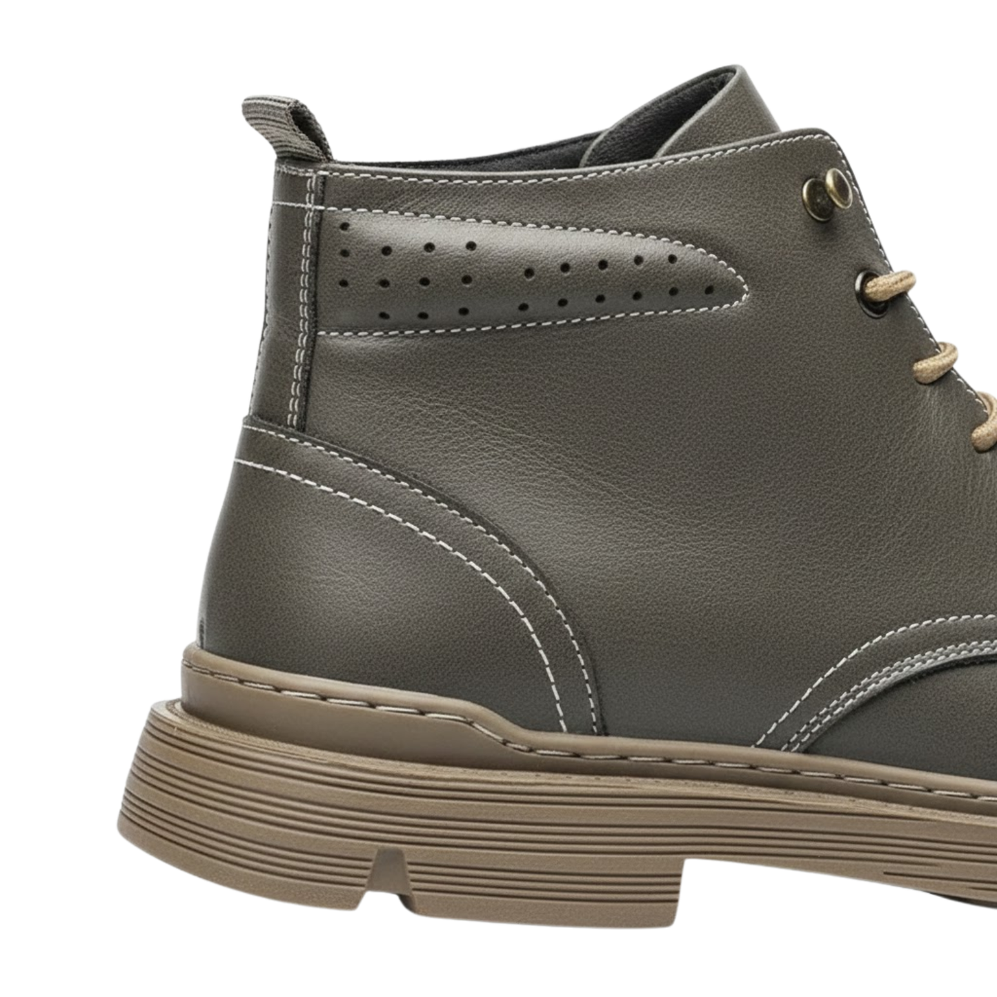 Blotcha Men's Leather Chelsea Ankle Boots Lace-Up Elevator Sneakers