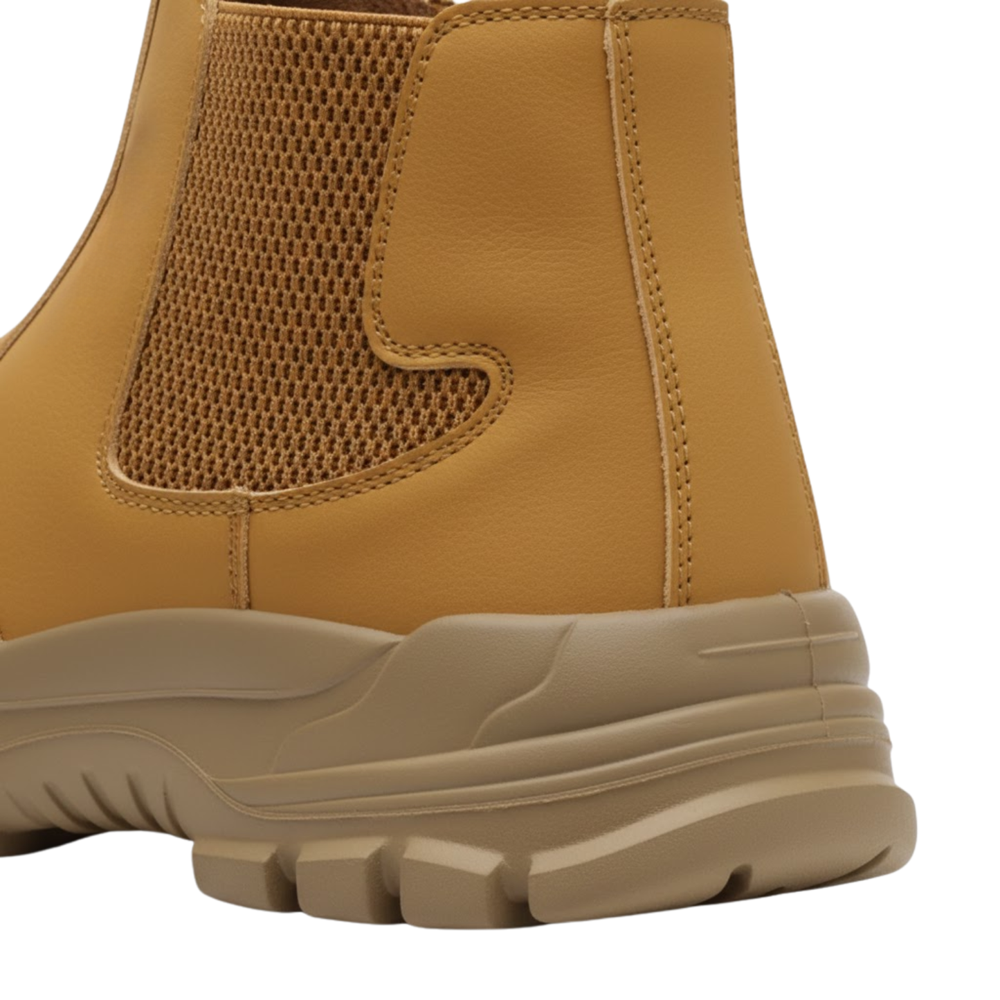 Blotcha Men's Waterproof Steel Toe Safety Work Boots - Black Slip-On Tactical Chelsea Boots