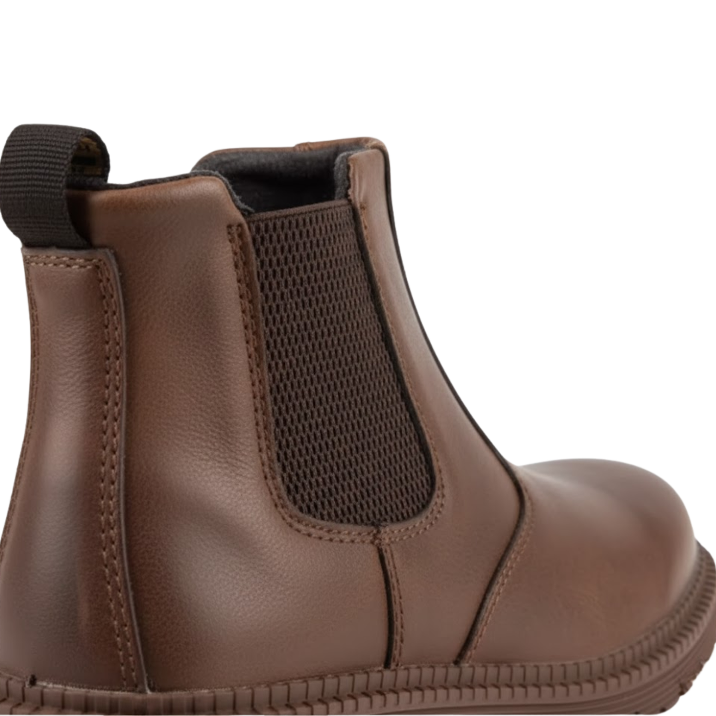 Blotcha Men's Brown Leather Chelsea Work Safety Boots