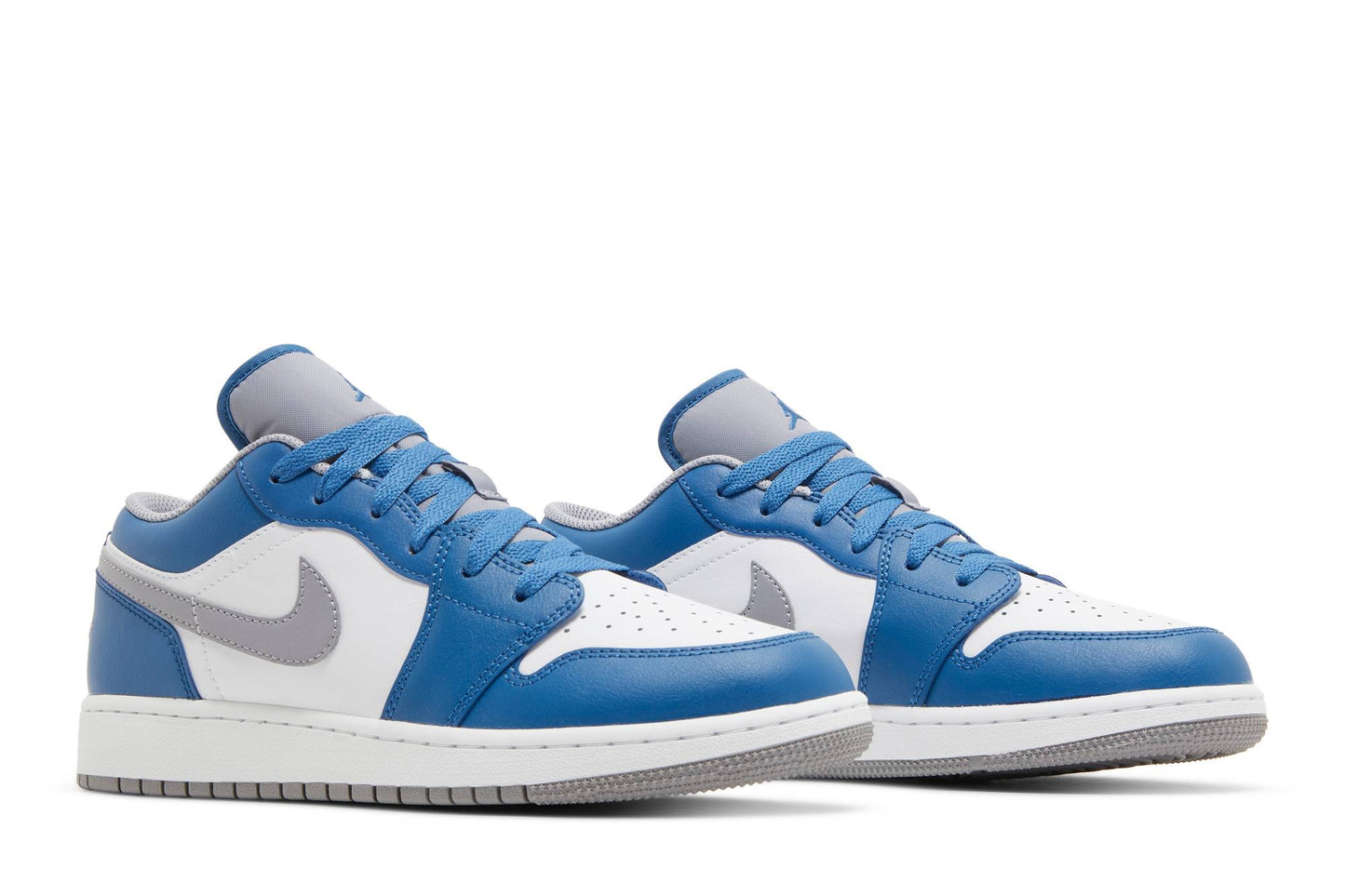 ( Grade School ) Air Jordan 1 Low ‘True Blue Cement’ 553560-412