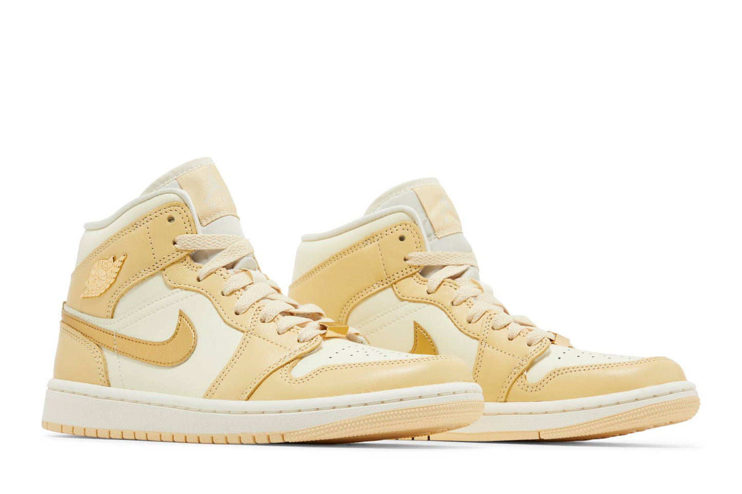 ( Women ) Air Jordan 1 Mid ‘Pale Vanilla Gold’ FB9892-200