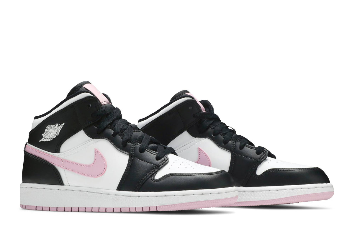 ( Grade School ) Air Jordan 1 Mid White Light Arctic Pink 555112-103