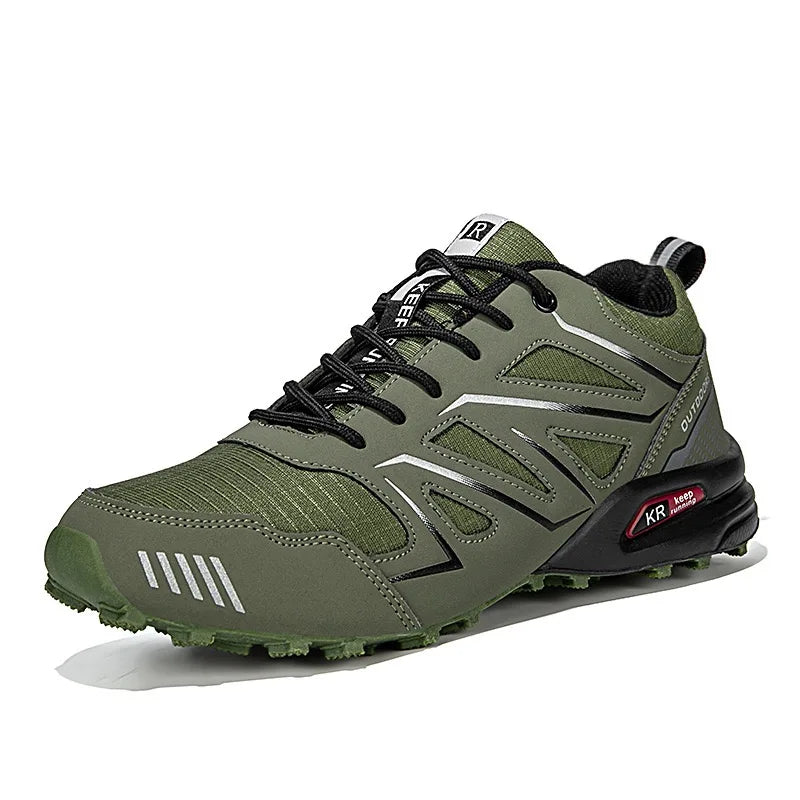 Blotcha Men's Orthopedic Hiking Shoes Waterproof Non-Slip Olive Green Outdoor Trekking Boots