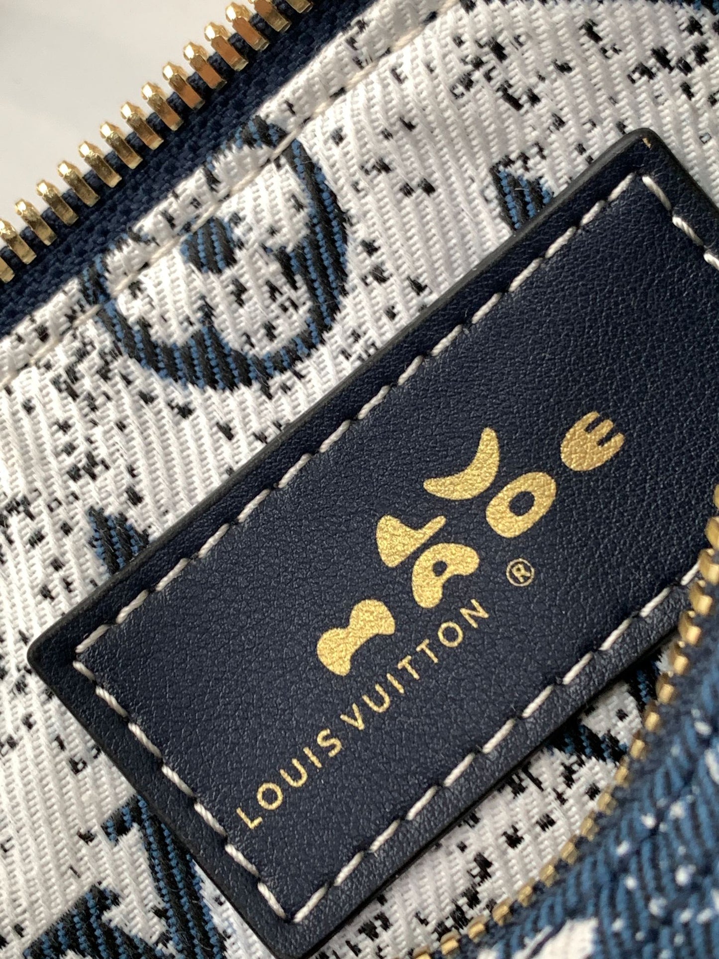 Louis Vuitton Mini Blue Denim Monogram Duffle Handbag with Crossbody Strap