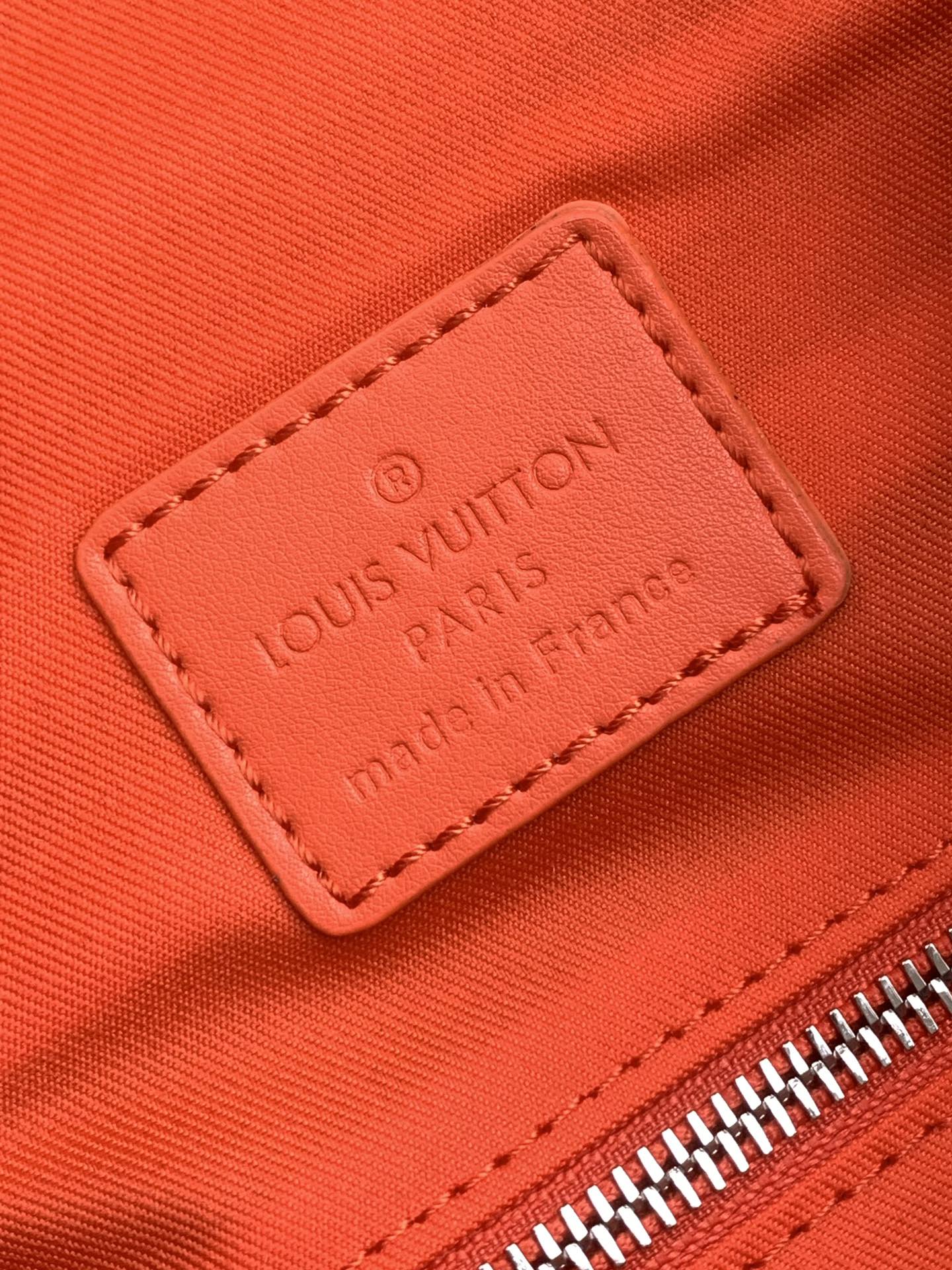 Louis Vuitton Brown Monogram Print Utility Backpack with Bright Orange Details