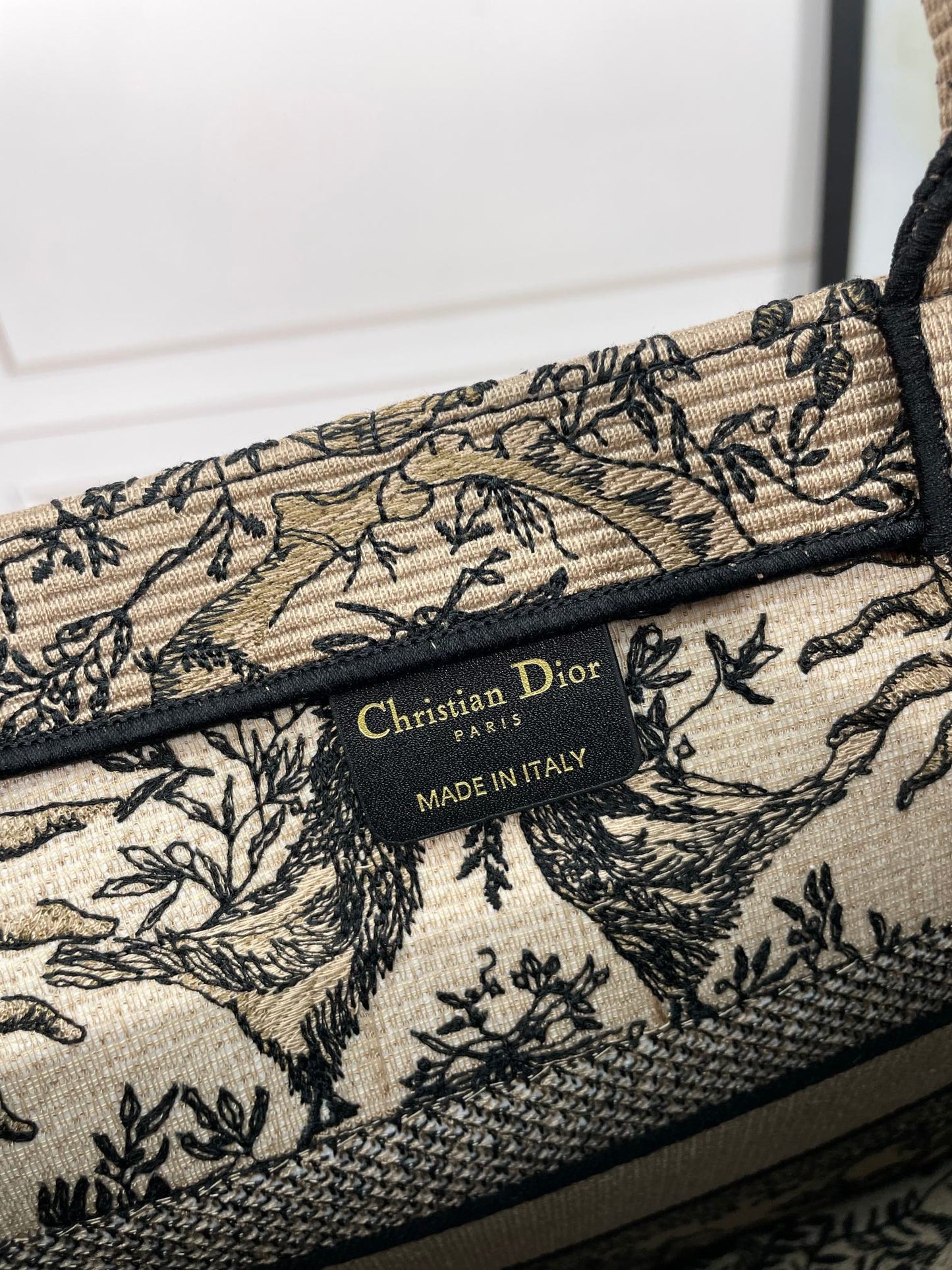 Christian Dior Medium Book Tote Bag with Celestial Sun Embroidery