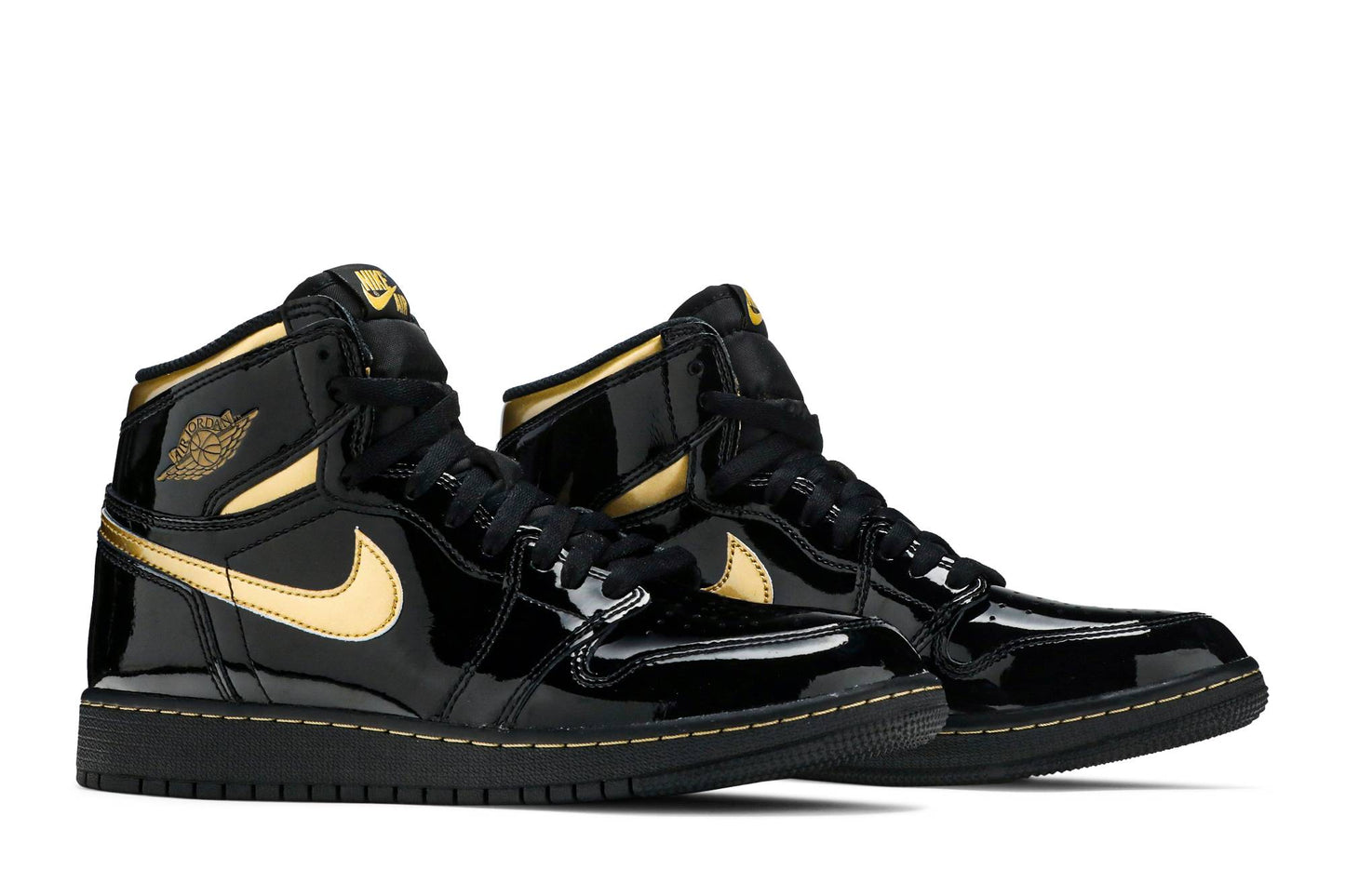 ( Grade School ) Air Jordan 1 Retro High OG ‘Black Metallic Gold’ 575441-032