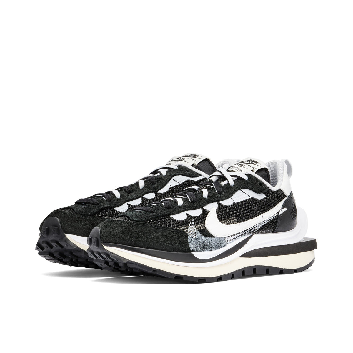 Sacai X Nike Vaporwaffle Black White