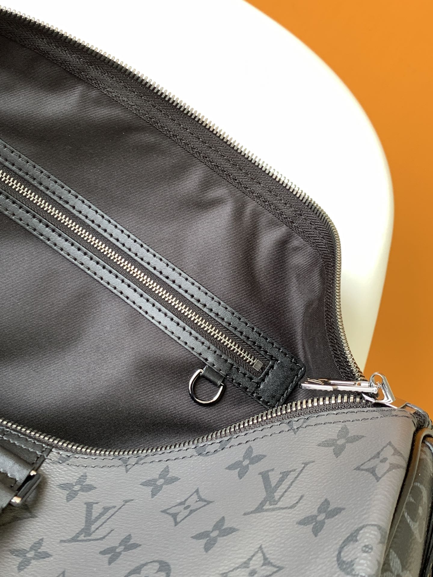 Louis Vuitton Grey Monogram Canvas Travel Duffle Bag with Shoulder Strap