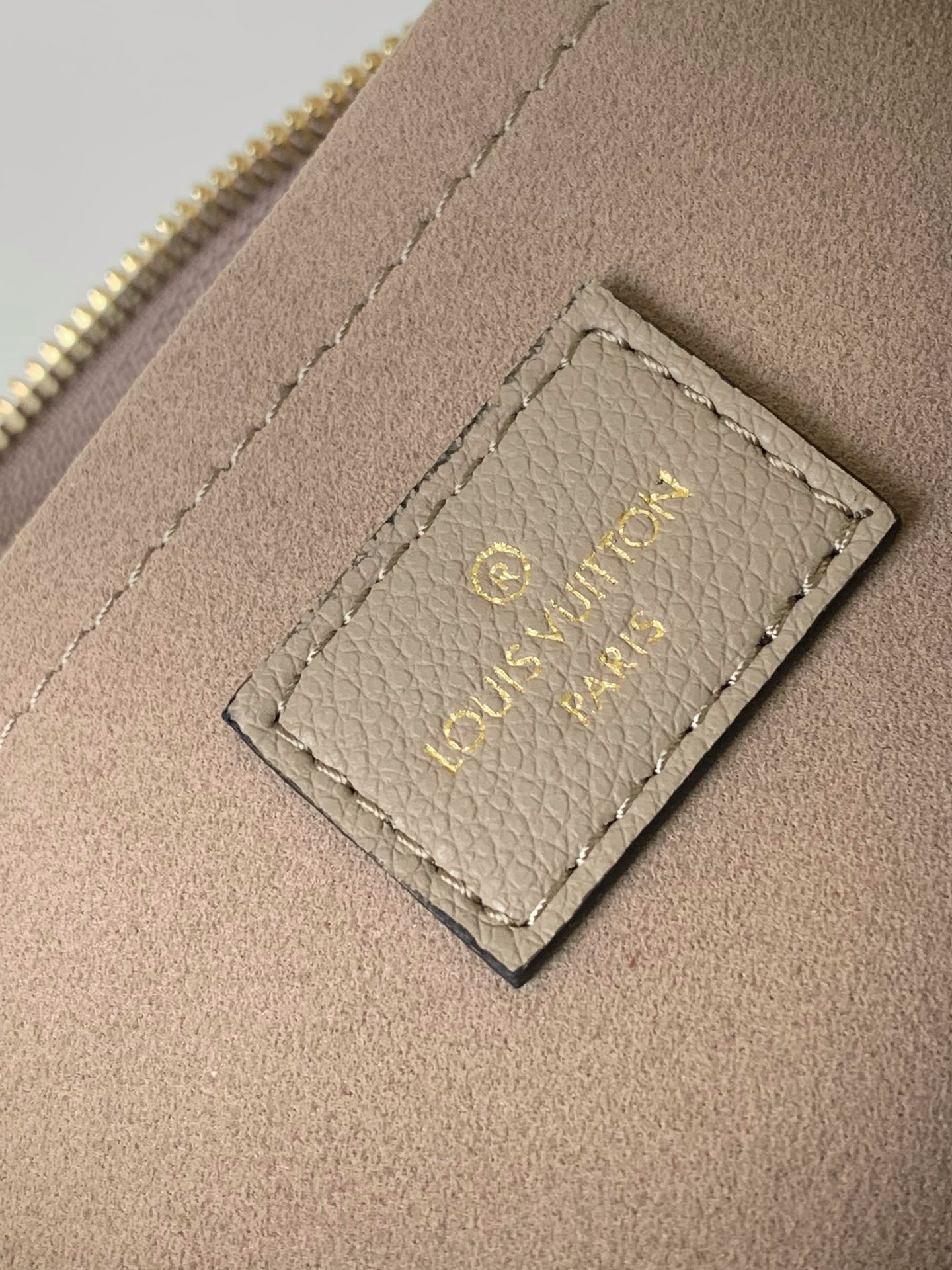 Louis Vuitton Beige Monogram Embossed Leather Crescent Shoulder Handbag