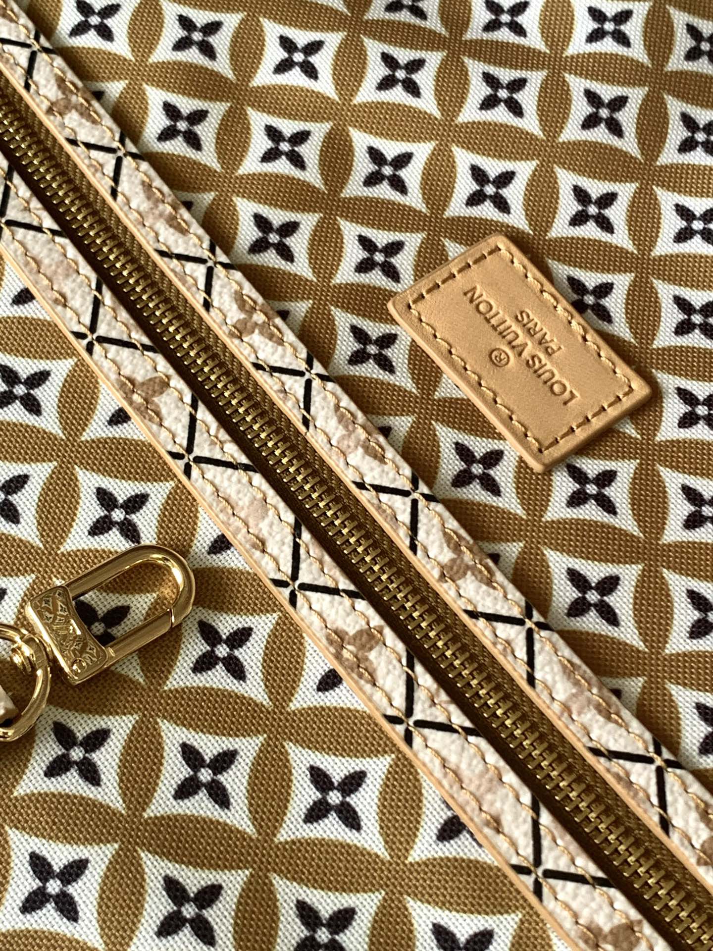 Louis Vuitton Classic Pastel Monogram Pattern Canvas Tote Shoulder Bag