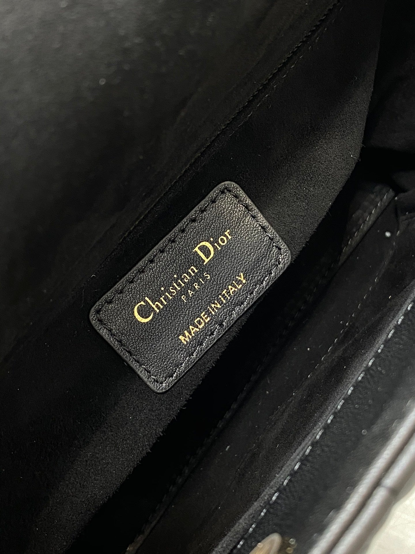 Lady Dior My ABCDior Bag - Black Cannage Lambskin with Pale Gold Hardware