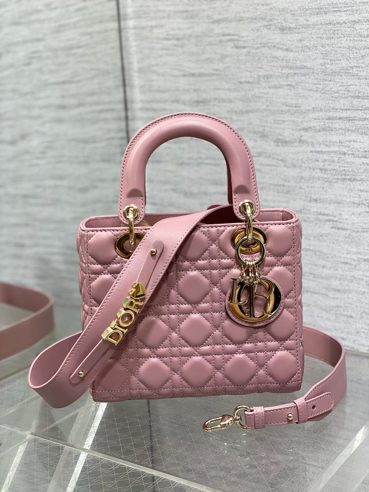 Christian Dior Lady Dior My ABCDior Bag Pink Cannage Lambskin