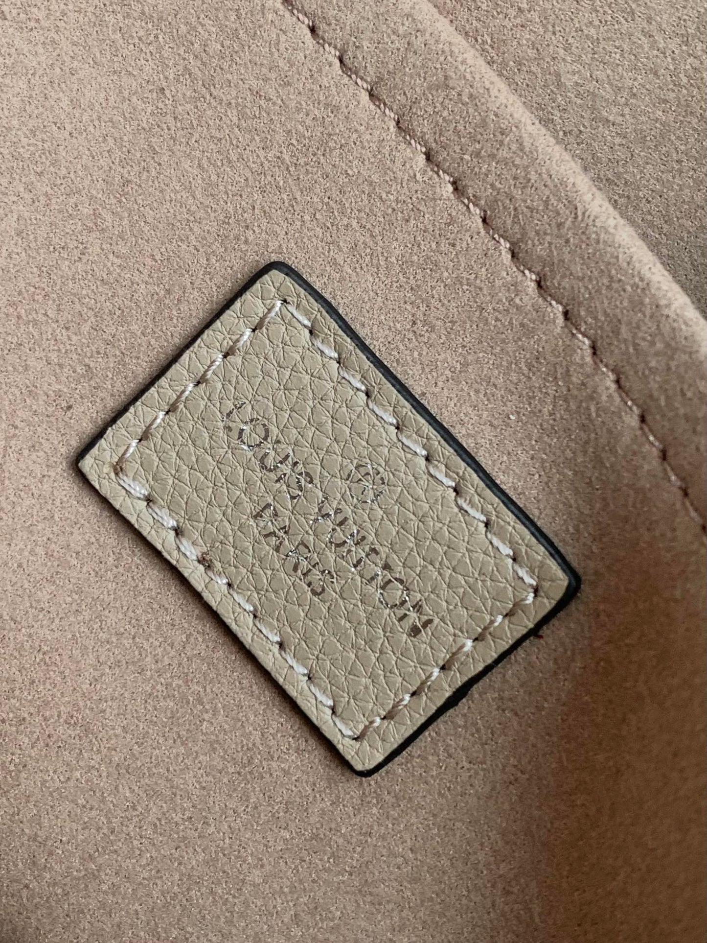 Louis Vuitton Taupe Monogram Embossed Leather Hobo Bag with Chain Strap