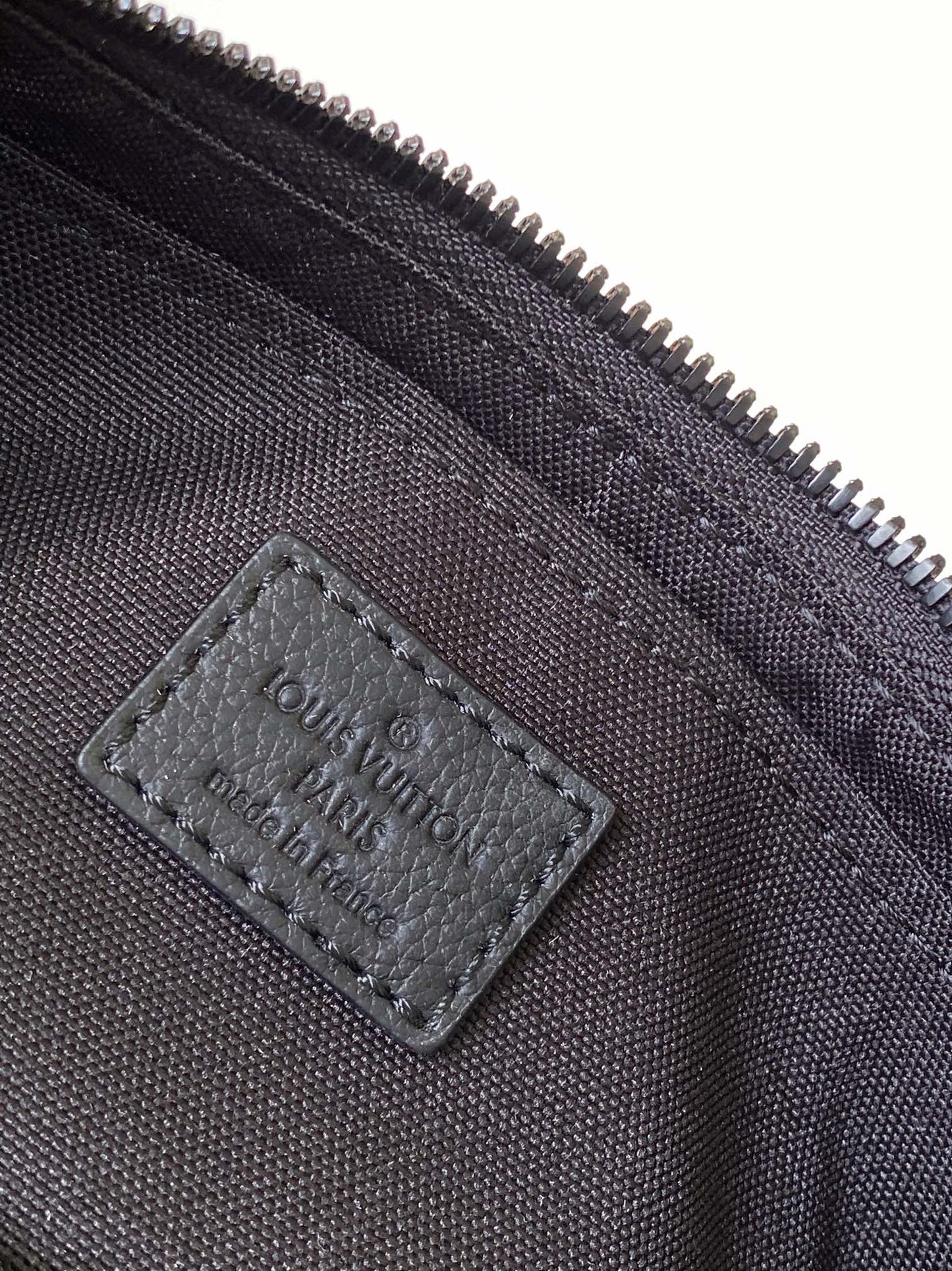 Louis Vuitton Black Embossed Leather Crescent Crossbody Shoulder Bag