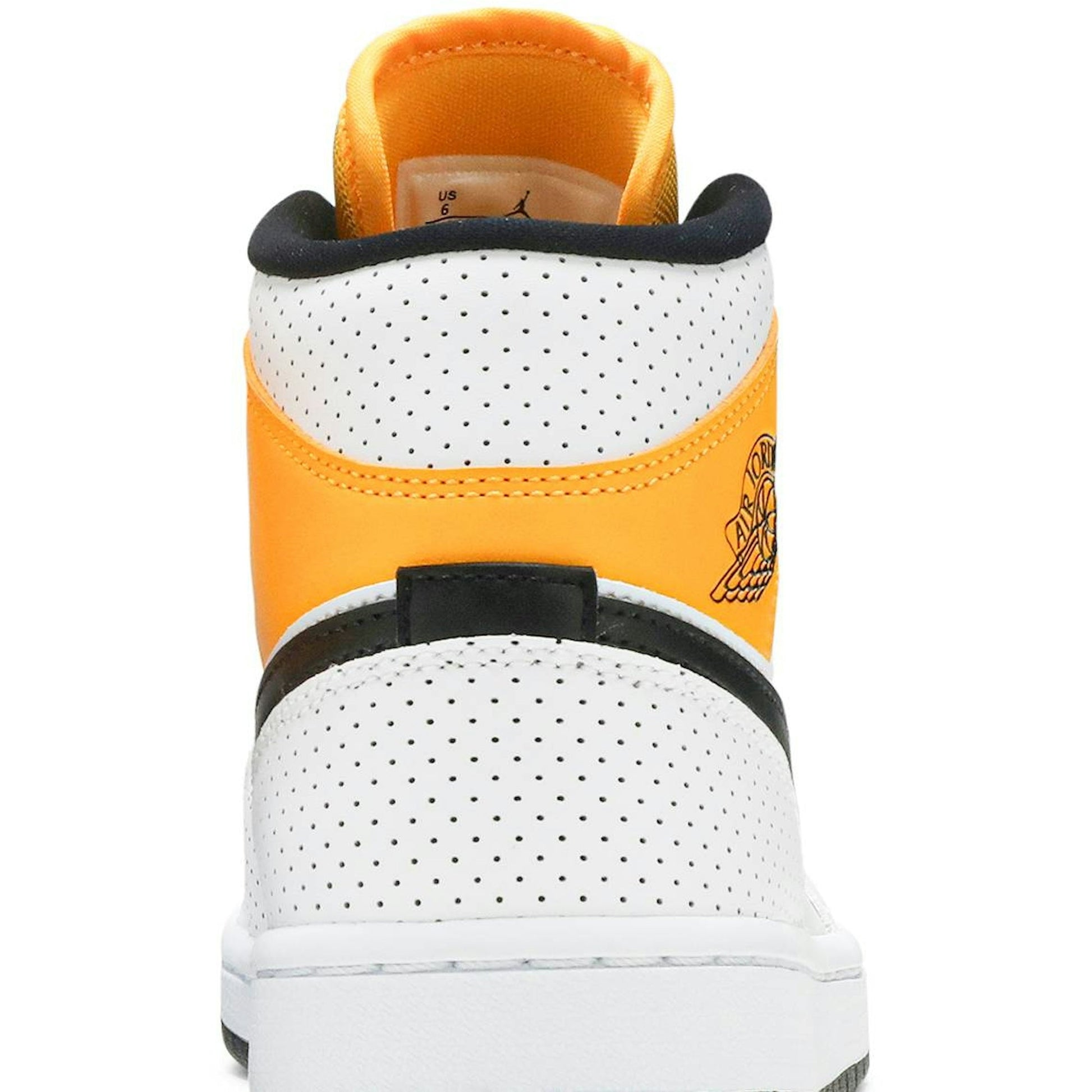 ( Women ) Air Jordan 1 Mid ‘Perforated – White University Gold’ BQ6472-107