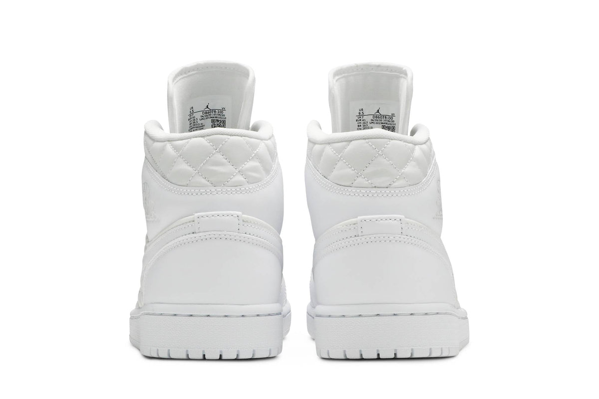 ( Women ) Air Jordan 1 Mid SE White Quilted DB6078-100