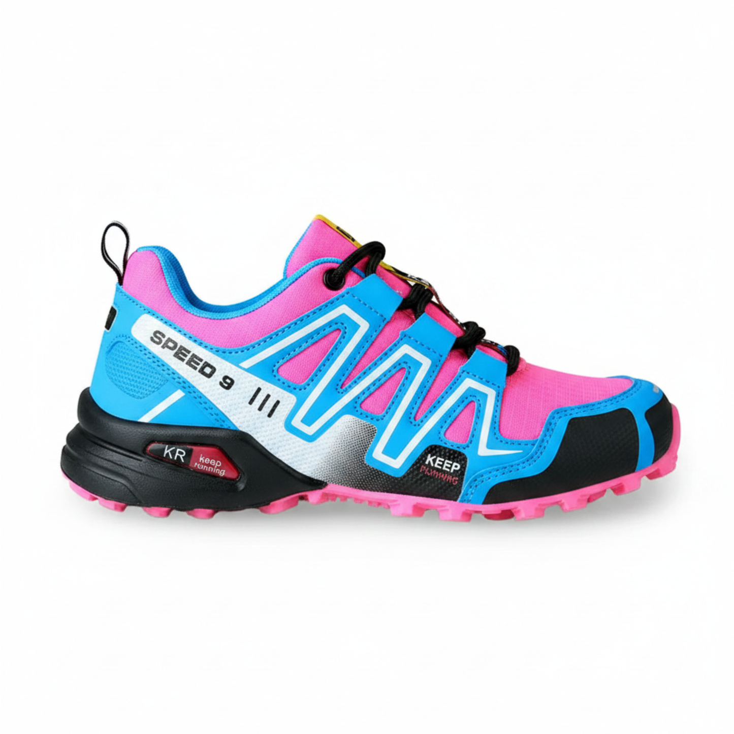 Blotcha Orthopedic Waterproof Hiking Shoes for Men & Women, Orange Black Speed 3 Walking Sneakers