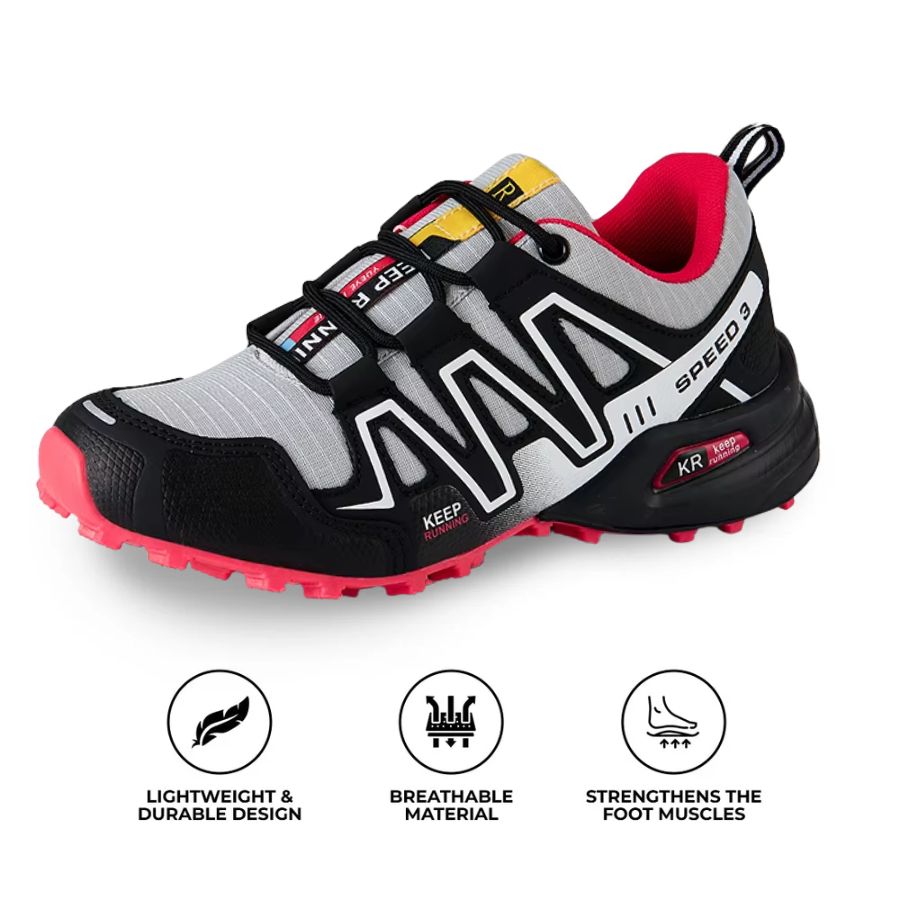 Blotcha Orthopedic Hiking Shoes for Men and Women, Waterproof Lace-Up Walking Sneakers