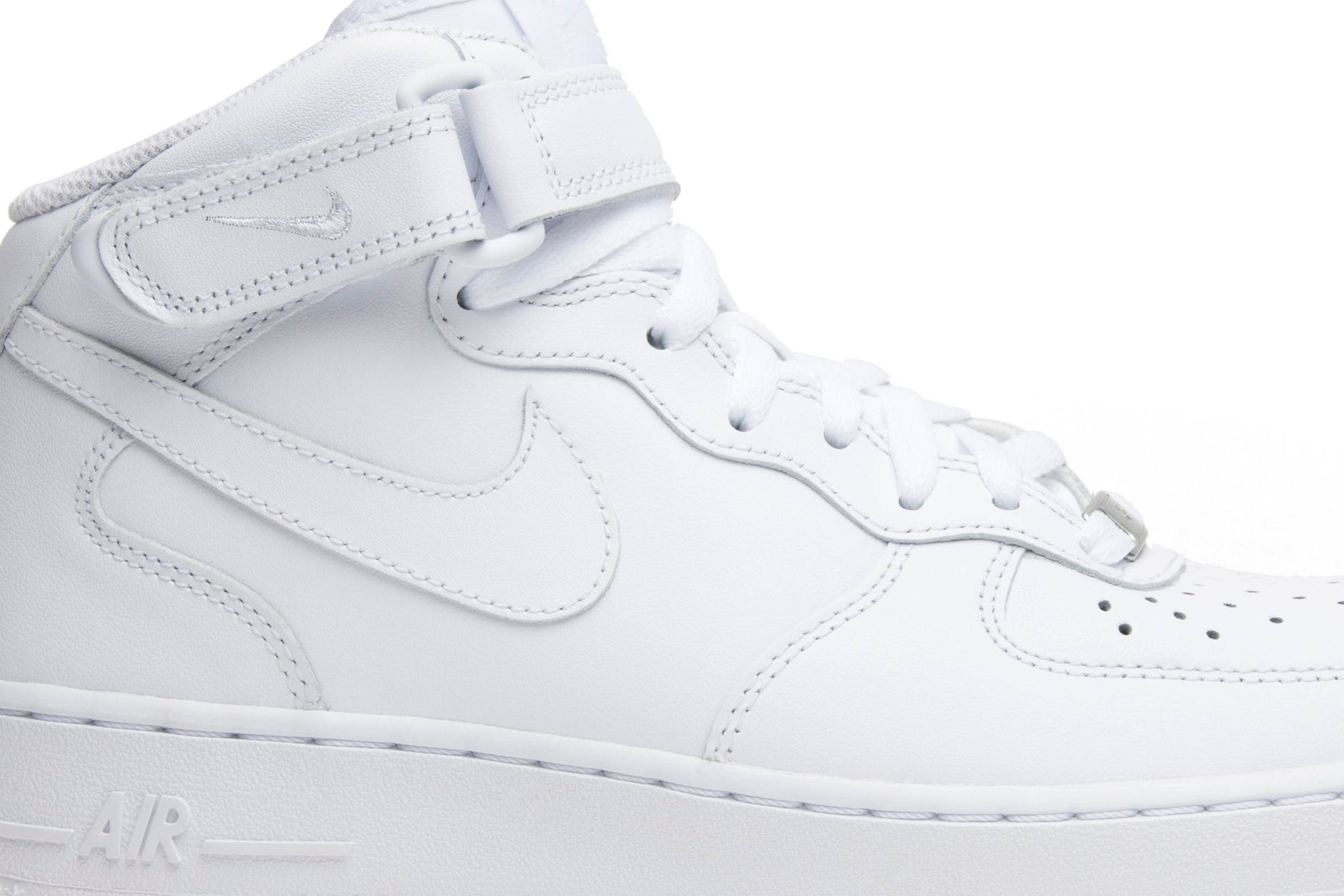 ( Women ) Nike Air Force 1 Mid 07 Leather ‘Triple White’ 366731-100