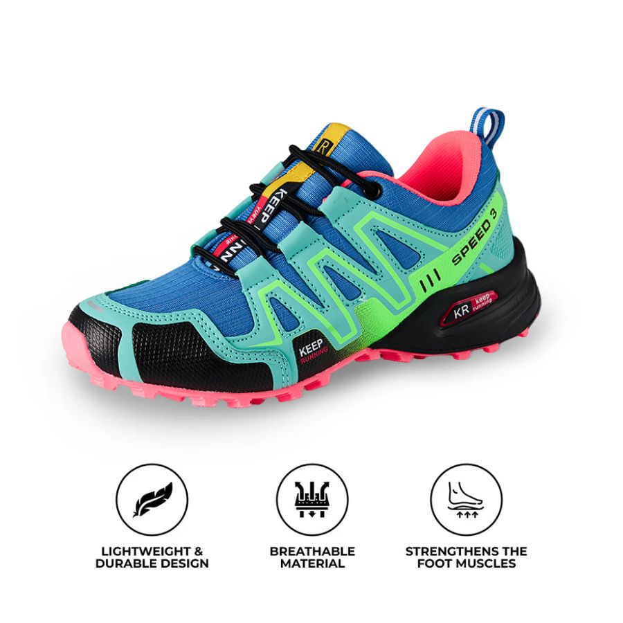 Blotcha Orthopedic Hiking Shoes Waterproof Lace-Up Walking Sneakers for Men & Women