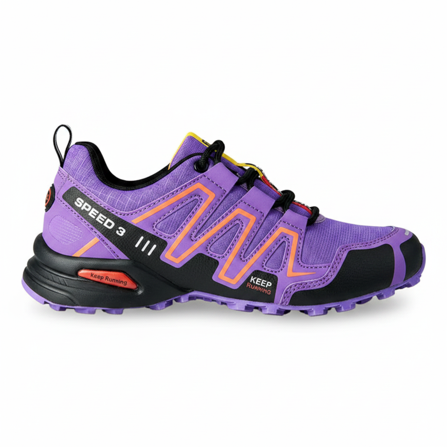 Blotcha Orthopedic Waterproof Hiking Shoes for Men & Women, Orange Black Speed 3 Walking Sneakers