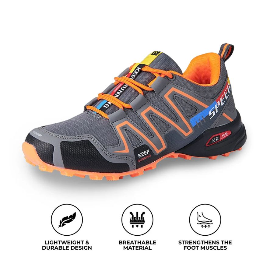 Blotcha Orthopedic Hiking Shoes Waterproof Lace-Up Walking Sneakers for Men & Women