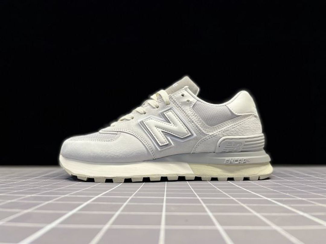 New Balance 574 Legacy Light Grey White Cream Suede Mesh ENCAP Lifestyle Sneakers
