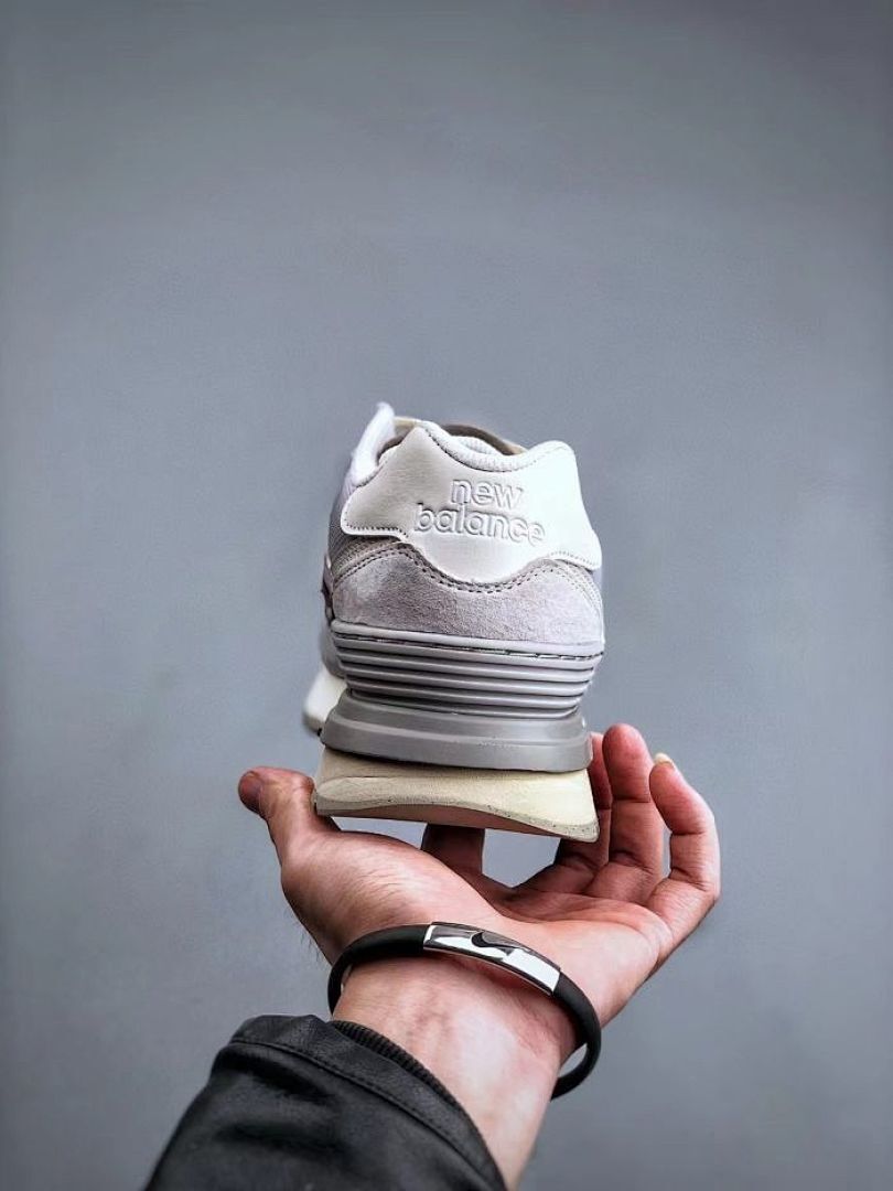 New Balance 574 Legacy Light Grey White Cream Suede Mesh ENCAP Lifestyle Sneakers