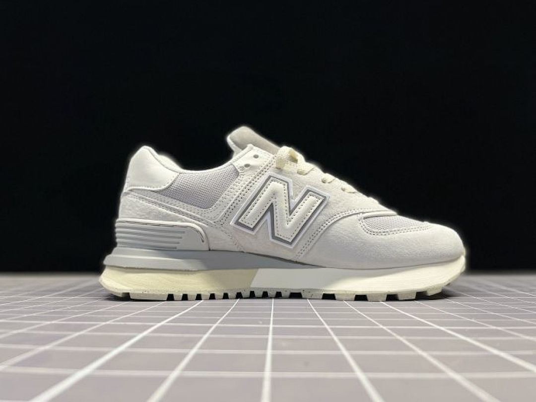 New Balance 574 Legacy Light Grey White Cream Suede Mesh ENCAP Lifestyle Sneakers