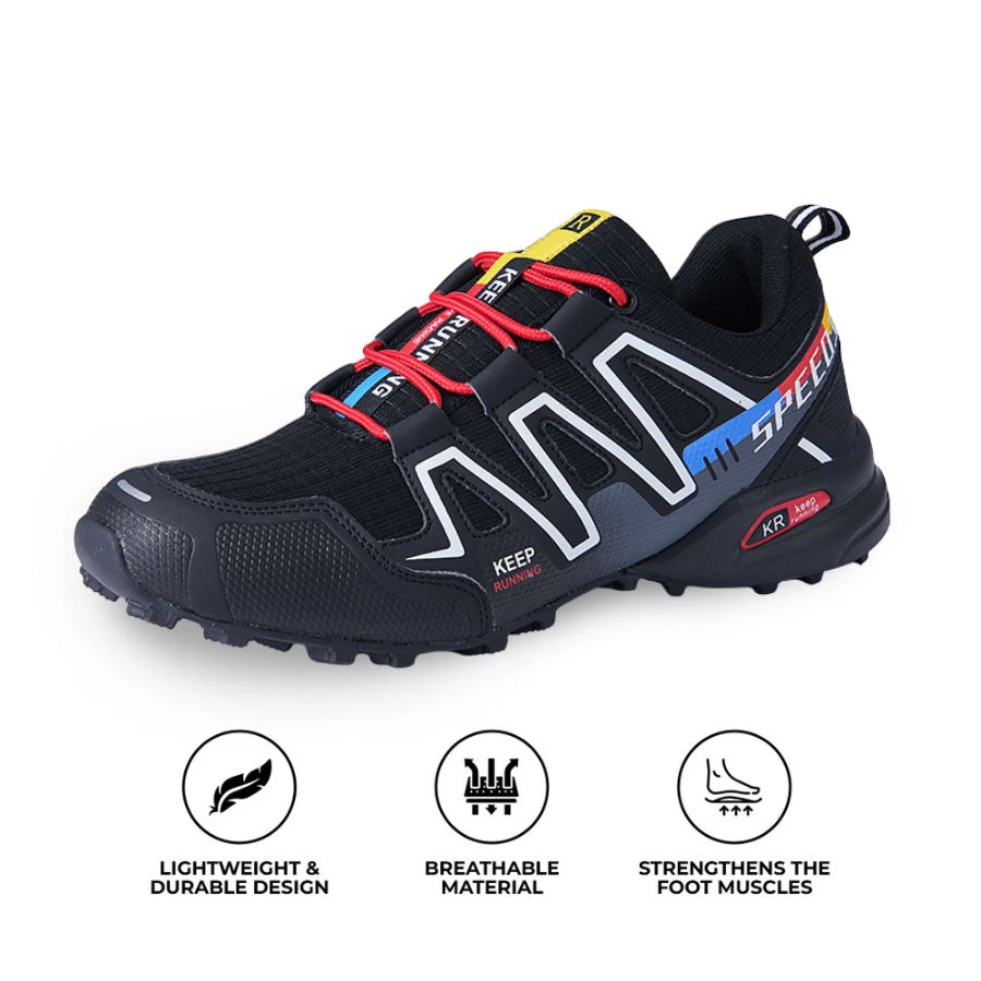 Blotcha Orthopedic Hiking Shoes Waterproof Lace-Up Walking Sneakers for Men & Women