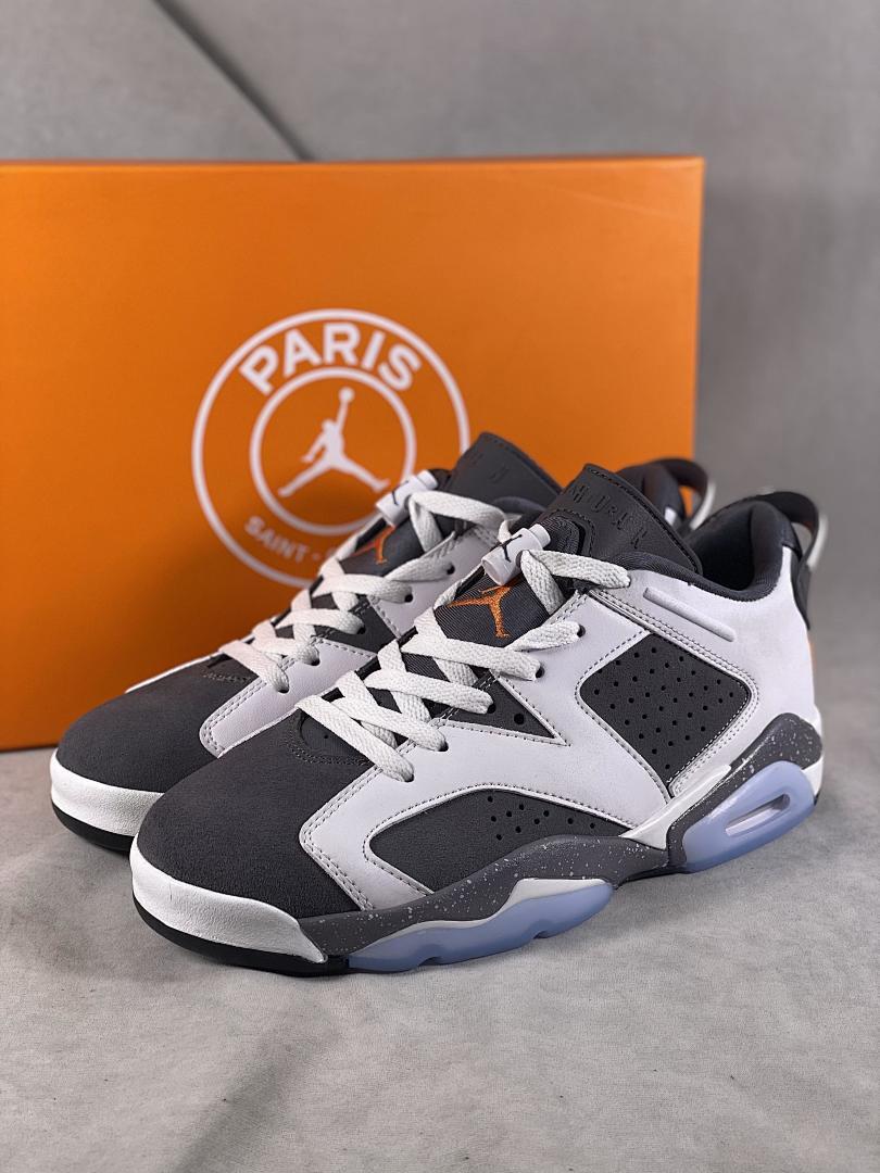 Nike Air Jordan 6 Low PSG Paris Saint-Germain Arctic Grey White Infrared 23 Men's Sneakers DR0151-107