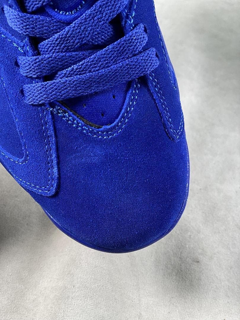 Air Jordan 6 Retro Royal Blue Suede '57' Omega Psi Phi PE Men's Basketball Shoes