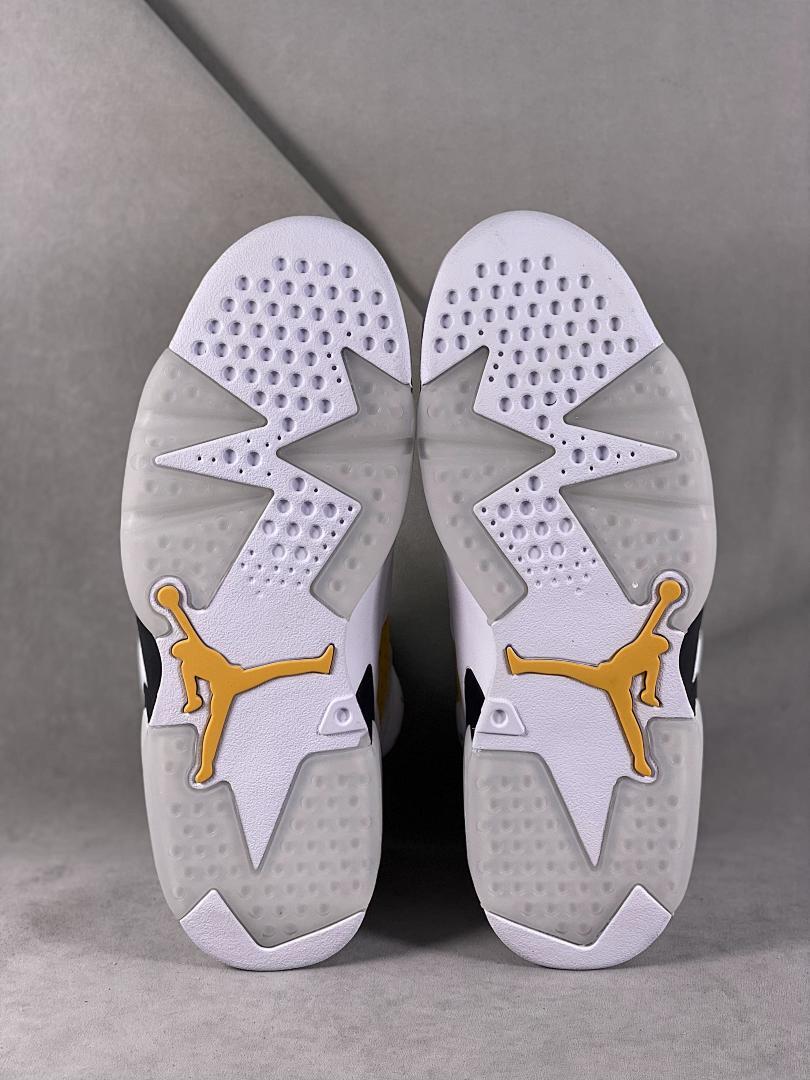 Nike Air Jordan 6 Retro 'Gold Hoops' DH9696-100 White Metallic Gold Black Women's Sneakers