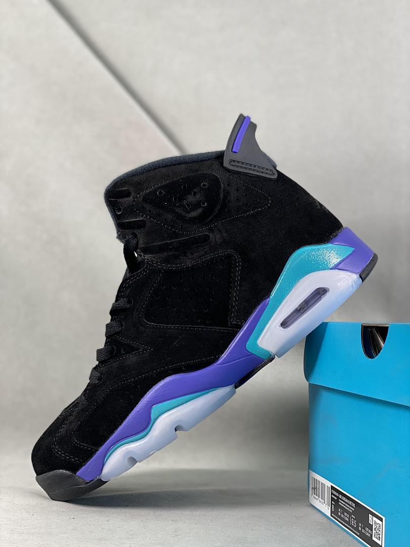 Air Jordan 6 Retro "Aqua" Black Bright Concord Aquatone Men's Sneakers CT8529-004