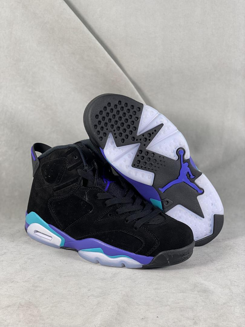 Air Jordan 6 Retro "Aqua" Black Bright Concord Aquatone Men's Sneakers CT8529-004